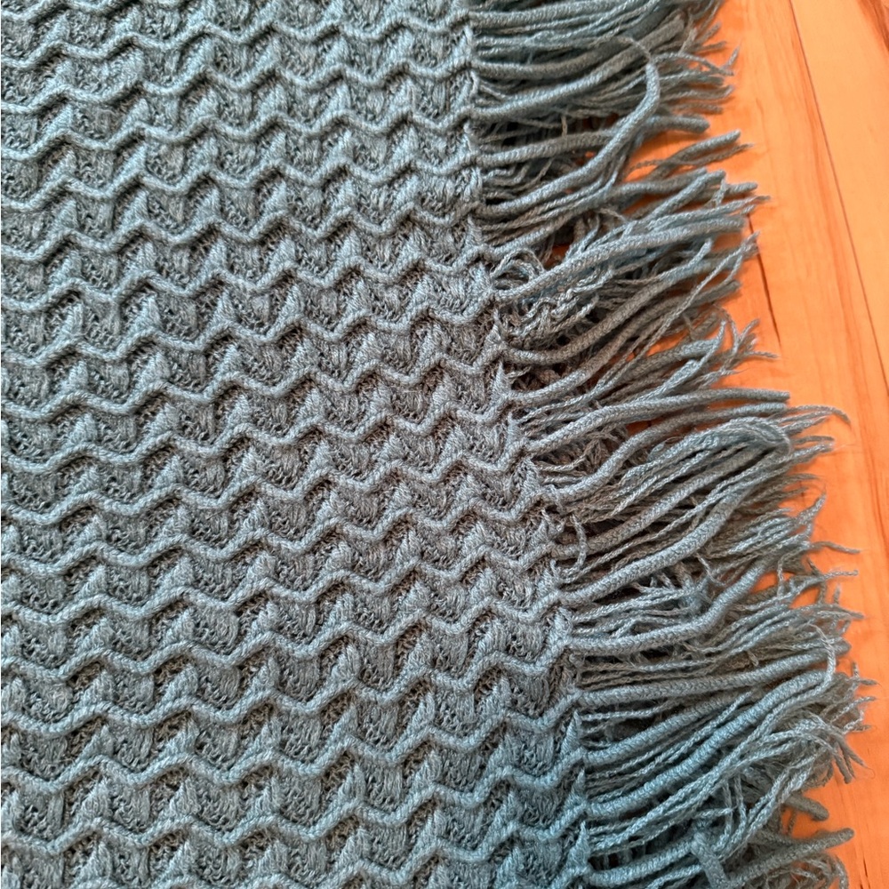 Elegant Teal Woven Throw Blanket